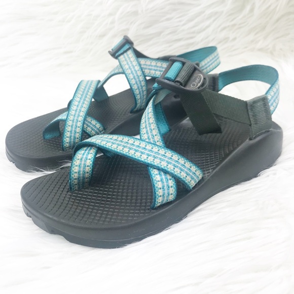 Chaco Shoes - Chaco Z2 Classic Hiking Sandal Teal White Women’s